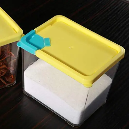 HENWERD Cereal Dry Food Storage Containers,Sugar,Flour,Snack Leak-proof Airtight Cereal Storage Containers with Lids (Yellow,11x9cm/530ML) HENWERD Cereal Dry Food Storage Containers,Sugar,Flour,Snack Leak-proof Airtight Cereal Storage Containers with Lids (Yellow,11x9cm/530ML)