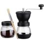 Xigeapg Manual Coffee Grinder with Storage Jar,Soft brush, Conical Ceramic Burr Quiet and Portable