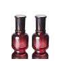 2 pcs 1.7 Oz Wine Red Glass Lotion Bottle With Plastic Pressure Pump,Empty Refillable Face Cream Jar Makeup Lotion Cosmetic Packaging Containers-FREE funnel