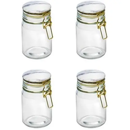 Amici Home A7CN107S4R Carrara Marble Set Glass Storage Canister, Clear Amici Home A7CN107S4R Carrara Marble Set Glass Storage Canister, Clear