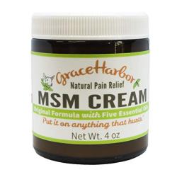 MSM Cream, 3 Four Ounce Jars (All With 5 Essential Oils)