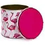 Sara Miller Biscuit Barrel Tin in Pink Flamingo Design | Cookie Storage Jar Tin Made in UK Sara Miller Biscuit Barrel Tin in Pink Flamingo Design | Cookie Storage Jar Tin Made in UK