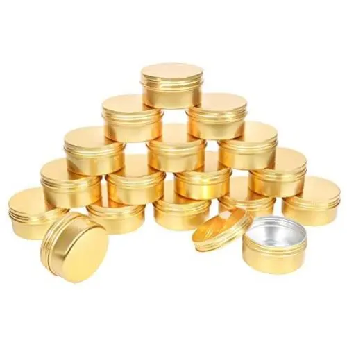 20 Pièces Pots Métalliques 60ml avec Couvercles – Contenants d’Aluminium Dorés 2oz pour Cosmétiques, Crèmes, Lotion, Voyage 20 Pièces Pots Métalliques 60ml avec Couvercles – Contenants d’Aluminium Dorés 2oz pour Cosmétiques, Crèmes, Lotion, Voyage