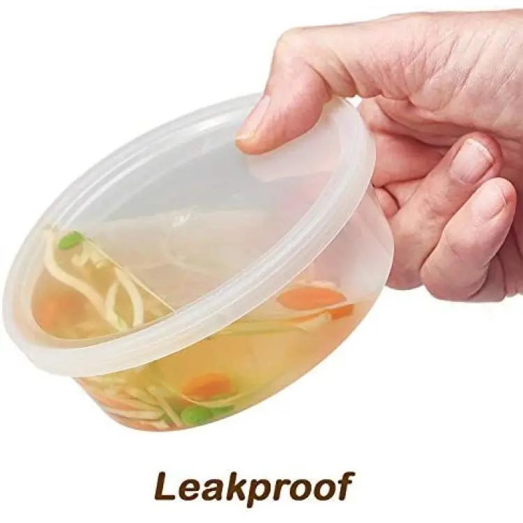 DuraHome - Deli Containers with Lids 8 oz. Leakproof - 40 Pack Plastic  Microwaveable Clear Food Storage Container