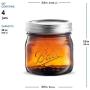 Ball Amber Glass Wide Mouth Mason Jars (16 oz/Pint) 4 Pack. With Airtight lids and Bands - Amber Canning Jar - UV light Protection - Microwave & Dishwasher Safe. 