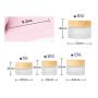2 Pieces 30g Clear Glass Cream Jar Wooden Texture Plastic Lid Clear Glass Bottle Cream Jar with Inner Liner Empty Cosmetic Comtainer Refillable Come with 5 Pcs Makeup Frosted Tip Spatula (30g)