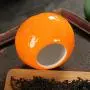 KUKi Niedlicher Orange Form Keramik Tragbarer Reise-Teesiegel-Behälter Dose Lagerung/Teebehälter/Tee-Kanne/Tee- oder Kaffeebohnen-Lagerung/Geschäftliche Hochzeitsgeschenke (1 Stück)
