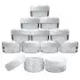 10ML (10g) White Empty Plastic Cosmetic Jars Face Creams Bottle Sample Lotion Glitter Storage Container Lip Balm Travel Tester Nial Arts Box (25PCS) 10ML (10g) White Empty Plastic Cosmetic Jars Face Creams Bottle Sample Lotion Glitter Storage Container Lip Balm Travel Tester Nial Arts Box (25PCS)