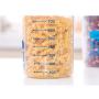 PYXM Kitchen Storage Containers 3 Pcs Containers with Water-Tight Lids Clear Plastic Food Storage Jars- Great for Dry Foods,Blue