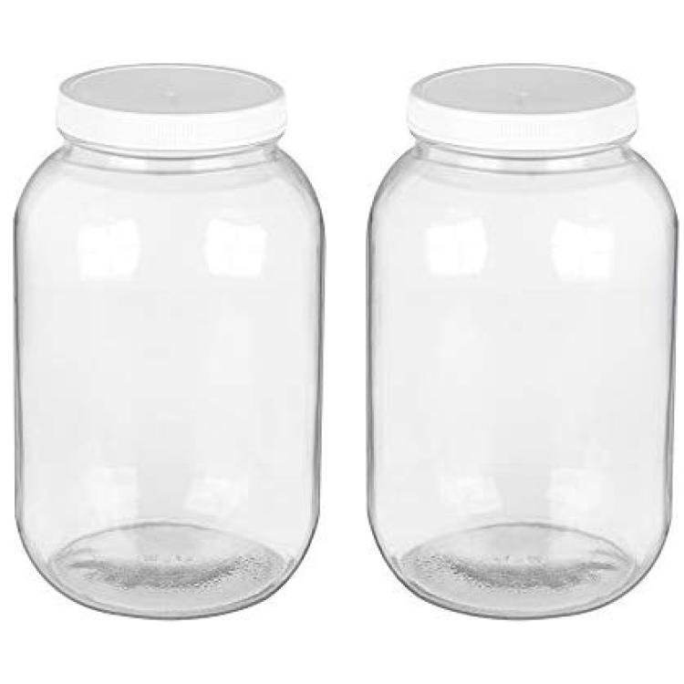 Kombucha Jars Pack of 2 (1 Gallon Glass Jars with BPA-Free Lids