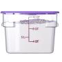 Carlisle 10724AF07 StorPlus Square Container, 11.13" Length, 11.13" Width, 8.25" Height, Polycarbonate, 12 Quart, Purple (Pack of 6)