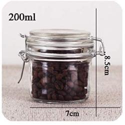 1Pcs Glass Storage Bottles Jars With Lid Large Capacity Honey Candy Jar Kitchen Storage Container Glass Jar,200Ml