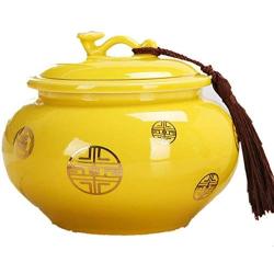 ETERLY Creative Ceramic Tea canisters,Moisture-Proof Tea Caddy Coffee Sealed Storage Jars Sugar Bowl for Home Gifts-A 15x12cm(6x5inch) (Color : A, Size : 15x12cm)