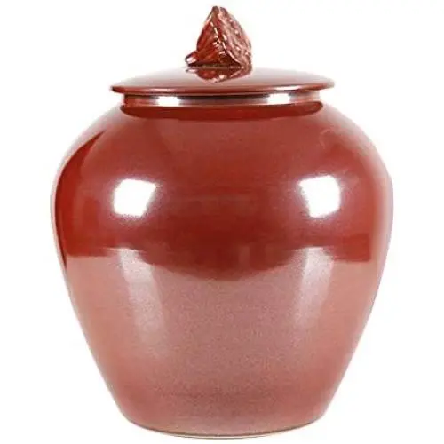 Ceramic Pottery Cereal Containers Canister Cookie Jar With Lids, Airtight Food Storage Containers Bins Large For Kitchen Pantry Organization Flour Rice Candy Bulk, 10L, 33x28cm (Color : Red) Ceramic Pottery Cereal Containers Canister Cookie Jar With Lids, Airtight Food Storage Containers Bins Large For Kitchen Pantry Organization Flour Rice Candy Bulk, 10L, 33x28cm (Color : Red)