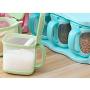 Daliuing Household Storage Containers Spice Jars Kitchenware Sugar Bowl Salt Pot Sugar Container with Lid and Serving Spoons Condiment Jars 9.6cmx7.4cmx11cm Pink