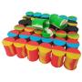 Silikonschalen Behälter 100 Stück, Trombenform, Sortierte Farben, 11 ml für Öl, Wachs, Konzentrate - Silikondabbehälter (100)