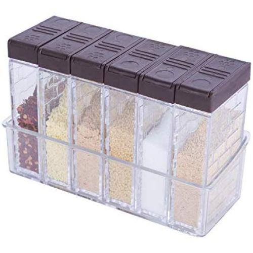 KARYHOME Gewürzstreusel-Behälter, Gewürzsprüher-Set, Essensbehälter, braun