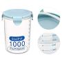 Poniu 3Pcs Kitchen Storage Box Sealed Cans Food Storage Tank Plastic PBA Free Pantry Containers for Sugar Flour Baking Supplies (green)