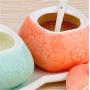 Mini Spice Jars Ceramic seasoning jar three-piece set bottle cans European kitchen supplies
