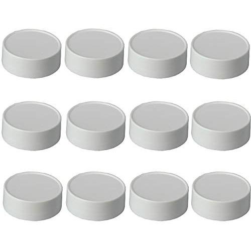 Mini Plastic Storage Lids - 1 3/4 inch -BPA Free- Made in the USA -LIDS ONLY (white, 12)