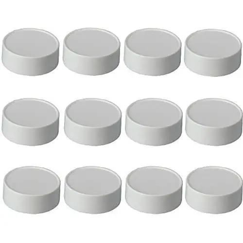 Mini Kunststoff Aufbewahrungslüden – 4,4 cm – BPA-frei – Hergestellt in den USA – LÜDERN NUR (weiß, 12)