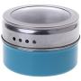 RingBuu Seasoning Jar - 1pc, Stainless Steel Seasoning Spice Storage Jar Tins Container with Clear Shaker Lids Kitchen Gadgets Tool