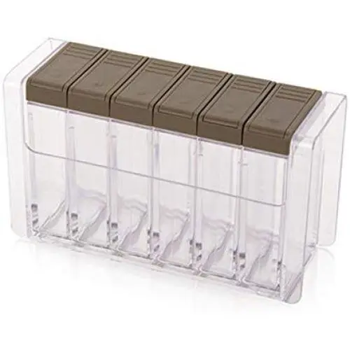 6 Mini Râpe à Sel et Poivre avec Couvercle Glissant – Bouchons de Condimenterie – Assiettes à Épices pour Restaurant, Maison, Cuisine – Gris 6 Mini Râpe à Sel et Poivre avec Couvercle Glissant – Bouchons de Condimenterie – Assiettes à Épices pour Restaurant, Maison, Cuisine – Gris