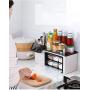 Multi-function seasoning box shelf spice bottle storage rack seasoning jar storage box condiment kitchen set, 天空蓝（大号）