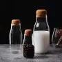 Feeling-one Glass Storage Jars with Airtight Wood Lids, Tea Coffee Bean Jar Cookies Flour Sugar Candy Spice Container 150 ml 300 ml and 700 ml Suitable for Kitchen bedrooms,300ml