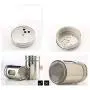 UPKOCH Seasoning Bottle Shaker Spice Bottle Airtight Spice Storage with Top Rotatable Stainless Steel Jar Adjustable Condiment Bottle (3pcs 100ML)
