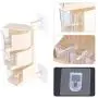 Clear Seasoning Box, Sticking Rotary Seasoning Kitchen Pepper Sugar Jar Spice Rack Food Box Storage(Beige)