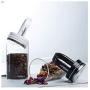 storage jar Grain container Food container Storage Box，Vacuum coffee beans, snacks, dry goods, tea storage, fresh-keeping sealed cans, black