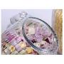 Retro Glass jar, Transparent Storage Containers Lids Durable Round Pot-D 1500mlx3