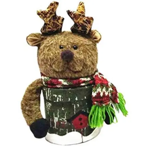 Amosfun Christmas Candy Jar Xmas Candy Storage Can Food Storage Box for Home Bedroom Living Room Amosfun Christmas Candy Jar Xmas Candy Storage Can Food Storage Box for Home Bedroom Living Room