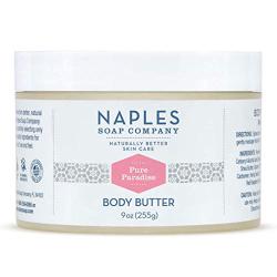 Naples Soap Natural Body Butter - Rich Cocoa Shea Body Butter Made For Women With No Harmful Ingredients - Natural Skin Care For Nourished And Moisturized Skin - 9 oz, Pure Paradise Vanilla