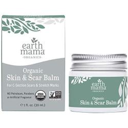 Organic Skin & Scar Balm by Earth Mama | Reduces the Discomfort and Appearance of C-Section Scars and Pregnancy Stretch Marks, 1-Fluid Ounce