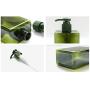 3Pcs 280ml/9.5oz Green Empty Refillable Pump Bottles Rectangle Shampoo Shower Gel Lotion Cream Toner Fluid Containers Cosmetic Dispense Sample Vials Boxes Tins for Travel