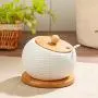 Bouteille à épices en céramique Vencer avec couverts – Bols de service en céramique, plateau en bois, Meilleure poterie pour la maison et la cuisine, Blanc, 500 ml, Distributeur de sucre Bouteille à épices en céramique Vencer avec couverts – Bols de service en céramique, plateau en bois, Meilleure poterie pour la maison et la cuisine, Blanc, 500 ml, Distributeur de sucre
