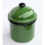 DanDiBo Lagerwarein Metallbehälter für Mehl 501Z Zinn 15 cm Enamellierter Vintage Cottage Stil Mehlkanne Enamel Teekanne Kaffee Kanne (grün)