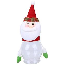 Whitelotous Creative Christmas Decor Cartoon Food Can Candy Jar Storage Box(Santa)