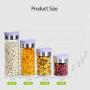 WANGLXST Storage Jar Set, Food Storage Container, Pantry Durable Seal Pot Cereal Storage Containers Dry Foods Liquids Clear Containers, Purple