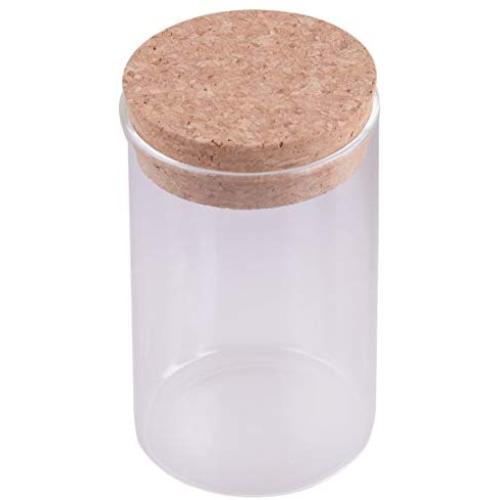 Glass Kitchen Canister Snack Sugar Tea Storage Jar Bottle Transparent with Cork