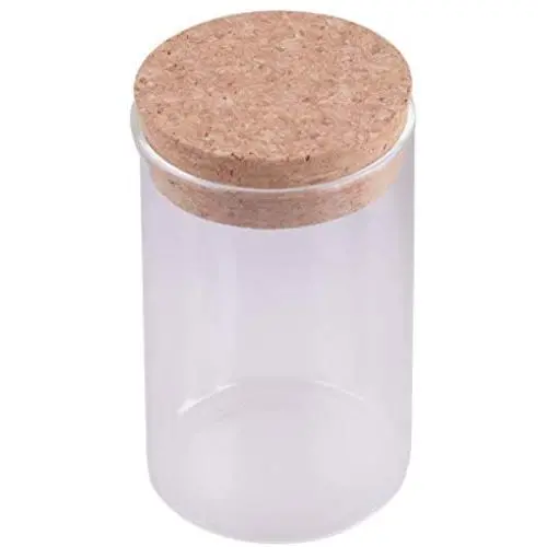 Glass Kitchen Canister Snack Sugar Tea Storage Jar Bottle Transparent with Cork