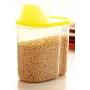 Plastic Food Kitchen Container Sealed Crisper Grains Tank Storage Kitchen Sorting Rice Storage Box Container Jars,Blue,1.9L