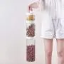 Transparente Küchen-Lebensmittelbehälter mit Dichtung, für Cerealien, Getreide, Reis, Milchpulver, 500ml