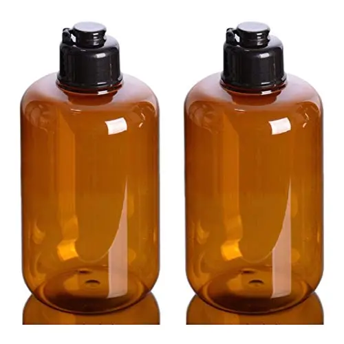 2PK (300ml/10oz) Brown Large Capacity Empty Plastic Bottle with Flip Lid Refillable Portable Makeup Holder Jars Pot Squeezing Bottle Travel Storage Sub Bottling for Lotion Liquids Emulsion Shampoo 2PK (300ml/10oz) Brown Large Capacity Empty Plastic Bottle with Flip Lid Refillable Portable Makeup Holder Jars Pot Squeezing Bottle Travel Storage Sub Bottling for Lotion Liquids Emulsion Shampoo