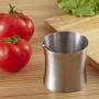 Decdeal Condiment Pots Stainless Steel Seasoning Cans Kitchen Pepper Salt Storage Jar Sugar Bowl with Lid and Spoon