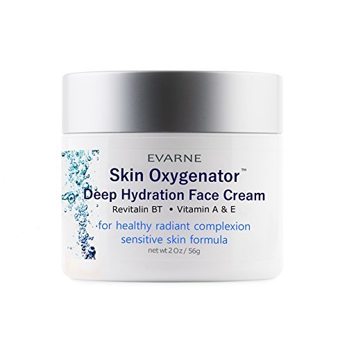 Evarne Skin Oxygenator Deep Hydration Face Cream with Revitalin BT, Vitamin A and E. Sensitive Skin Formula. For healthy radiant complexion. Super-hydrating, firming, ultra-silky daily moisturizer.