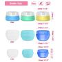 Selizo Travel Bottles Containers Silicone and Plastic Cream Jars with TSA Approved Toiletry Case for Toiletries Cosmetic Makeup Body Hand Cream Lotion Shampoo