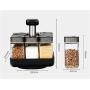 Mini Spice Jars Kitchenware creative glass European rotating seasoning bottle set